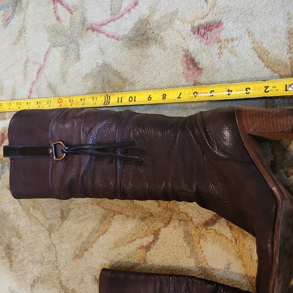 COACH Morgan tall brown leather slouch boots, size 7.5 - Picture 12 of 13